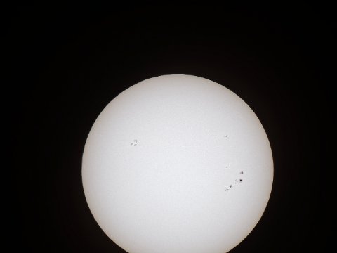 R6HS6596 Sonne mit Sonnenflecken