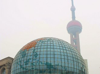 New Bund, Jin MAO Tower, Wasserdorf