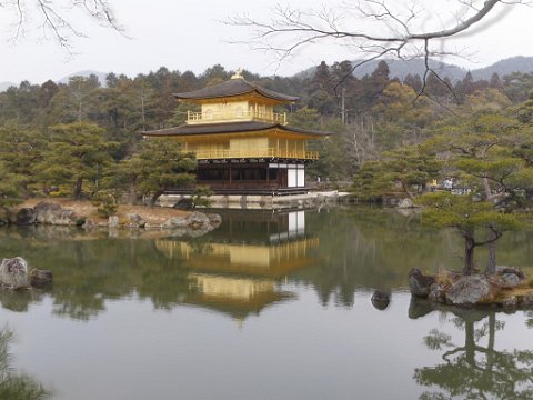 110207 - Kyoto Goldene Pagodener Pavilion (pano) - 4781x1540
