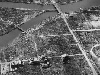 Hiroshima's Hypocenter A plaque marks the site directly below the mid-air detonation of the atomic bomb over Hiroshima.