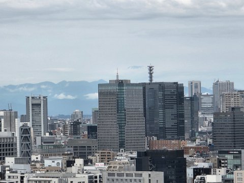 Blick vom Hotel mit Fuji