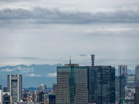 Blick vom Hotel mit Fuji