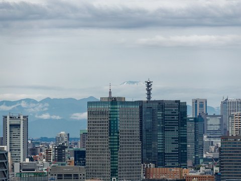 Blick vom Hotel mit Fuji